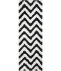 Safavieh Barcelona Shag BSG320 Ivory / Black 2'-3" X 7' Runner Area Rug