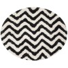 Safavieh Barcelona Shag BSG320 Ivory / Black 5' X 5' Round Area Rug