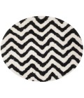 Safavieh Barcelona Shag BSG320 Ivory / Black 5' X 5' Round Area Rug