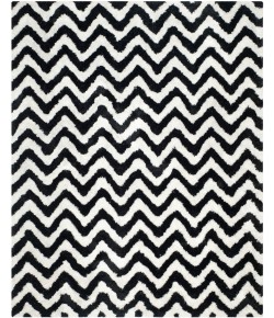 Safavieh Barcelona Shag BSG320 Ivory / Black 8' X 10' Rectangle Area Rug