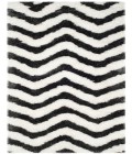 Safavieh Barcelona Shag BSG320 Graphite / Ivory 2'-3" X 7' Runner Area Rug