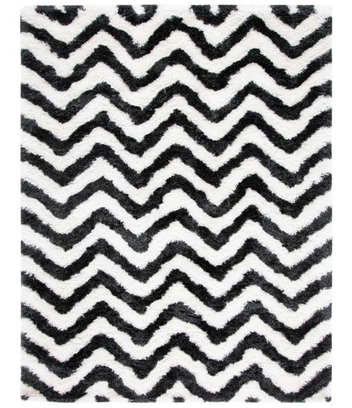 Safavieh Barcelona Shag BSG320 Graphite / Ivory 3' X 5' Rectangle Area Rug