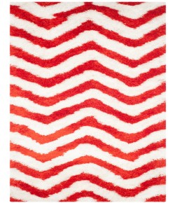 Safavieh Barcelona Shag BSG320 Ivory / Rust 2'-3" X 7' Runner Area Rug