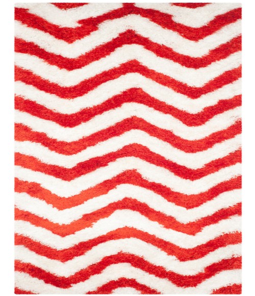 Safavieh Barcelona Shag BSG320 Ivory / Rust 2'-3" X 7' Runner Area Rug
