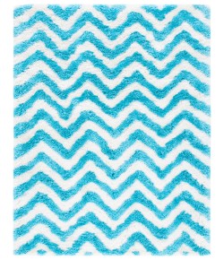 Safavieh Barcelona Shag BSG320 Ivory / Blue 3' X 5' Rectangle Area Rug