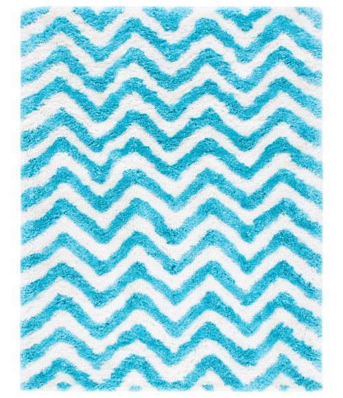 Safavieh Barcelona Shag BSG320 Ivory / Blue 3' X 5' Rectangle Area Rug