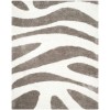 Safavieh Barcelona Shag BSG321 Ivory / Silver 6' X 9' Rectangle Area Rug