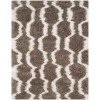Safavieh Barcelona Shag BSG322 Silver / Ivory 2'-3" X 7' Runner Area Rug