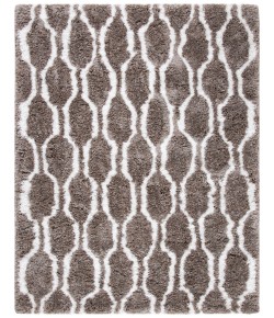 Safavieh Barcelona Shag BSG322 Silver / Ivory 3' X 5' Rectangle Area Rug
