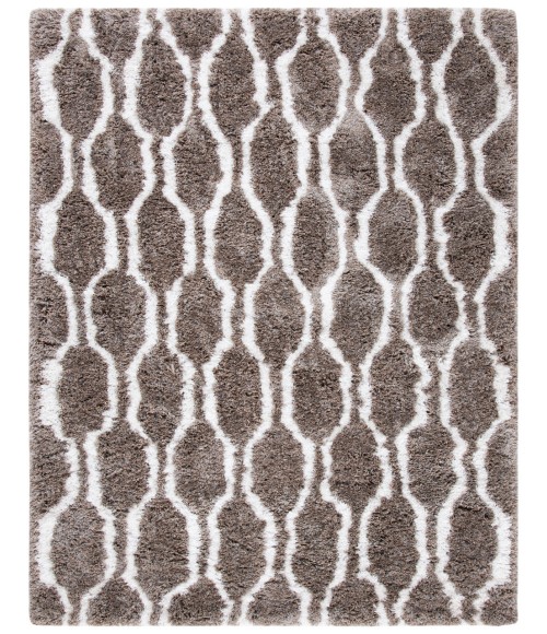 Safavieh Barcelona Shag BSG322 Silver / Ivory 3' X 5' Rectangle Area Rug