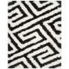 Safavieh Barcelona Shag BSG323 Graphite / Ivory 3' X 5' Rectangle Area Rug