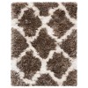 Safavieh Barcelona Shag BSGB319 Silver / Ivory 2' X 7' Runner Area Rug