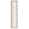 Safavieh Border & Stripe Shag BSP251 Ivory / Beige 2'-2" X 8' Runner Area Rug