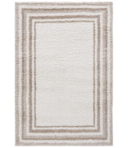 Safavieh Border & Stripe Shag BSP251 Ivory / Beige 5'-3" X 7'-6" Rectangle Area Rug