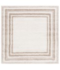 Safavieh Border & Stripe Shag BSP251 Ivory / Beige 6'-7" X 6'-7" Square Area Rug