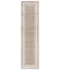 Safavieh Border & Stripe Shag BSP251 Beige / Ivory 2'-2" X 8' Runner Area Rug