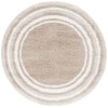 Safavieh Border & Stripe Shag BSP251 Beige / Ivory 6'-7" X 6'-7" Round Area Rug