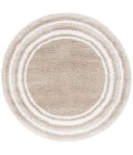 Safavieh Border & Stripe Shag BSP251 Beige / Ivory 6'-7" X 6'-7" Round Area Rug