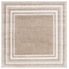Safavieh Border & Stripe Shag BSP251 Beige / Ivory 6'-7" X 6'-7" Square Area Rug