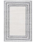 Safavieh Border & Stripe Shag BSP251 Ivory / Grey 4'-5" x 6'-5" Rectangle Area Rug