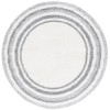 Safavieh Border & Stripe Shag BSP251 Ivory / Grey 6'-7" X 6'-7" Round Area Rug