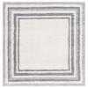 Safavieh Border & Stripe Shag BSP251 Ivory / Grey 6'-7" X 6'-7" Square Area Rug