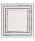 Safavieh Border & Stripe Shag BSP251 Ivory / Grey 6'-7" X 6'-7" Square Area Rug