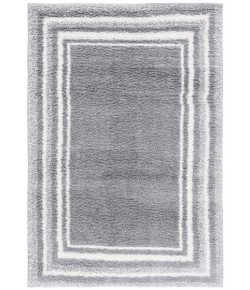 Safavieh Border & Stripe Shag BSP251 Grey / Ivory 9' X 12' Rectangle Area Rug