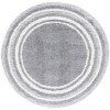 Safavieh Border & Stripe Shag BSP251 Grey / Ivory 6'-7" X 6'-7" Round Area Rug