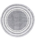 Safavieh Border & Stripe Shag BSP251 Grey / Ivory 6'-7" X 6'-7" Round Area Rug