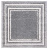 Safavieh Border & Stripe Shag BSP251 Grey / Ivory 6'-7" X 6'-7" Square Area Rug