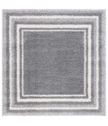 Safavieh Border & Stripe Shag BSP251 Grey / Ivory 6'-7" X 6'-7" Square Area Rug