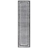 Safavieh Border & Stripe Shag BSP251 Grey / Black 2'-2" X 8' Runner Area Rug
