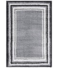 Safavieh Border & Stripe Shag BSP251 Grey / Black 4'-5" x 6'-5" Rectangle Area Rug