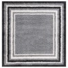 Safavieh Border & Stripe Shag BSP251 Grey / Black 6'-7" X 6'-7" Square Area Rug