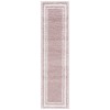 Safavieh Border & Stripe Shag BSP251 Pink / Ivory 2'-2" X 8' Runner Area Rug