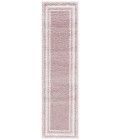 Safavieh Border & Stripe Shag BSP251 Pink / Ivory 2'-2" X 8' Runner Area Rug