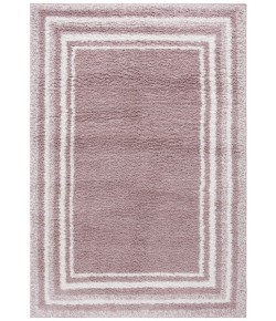 Safavieh Border & Stripe Shag BSP251 Pink / Ivory 8' X 10' Rectangle Area Rug