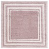 Safavieh Border & Stripe Shag BSP251 Pink / Ivory 6'-7" X 6'-7" Square Area Rug