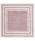 Safavieh Border & Stripe Shag BSP251 Pink / Ivory 6'-7" X 6'-7" Square Area Rug