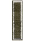 Safavieh Border & Stripe Shag BSP251 Green 2'-2" X 8' Runner Area Rug
