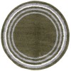 Safavieh Border & Stripe Shag BSP251 Green 6'-7" X 6'-7" Round Area Rug
