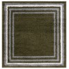 Safavieh Border & Stripe Shag BSP251 Green 6'-7" X 6'-7" Square Area Rug