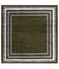 Safavieh Border & Stripe Shag BSP251 Green 6'-7" X 6'-7" Square Area Rug