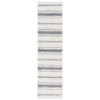 Safavieh Border & Stripe Shag BSP252 Ivory / Grey 2'-2" X 8' Runner Area Rug