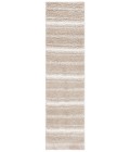 Safavieh Border & Stripe Shag BSP252 Beige / Ivory 2'-2" X 8' Runner Area Rug