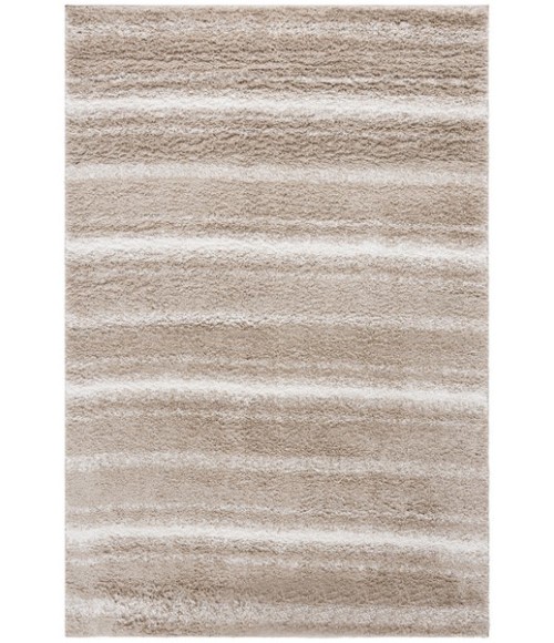 Safavieh Border & Stripe Shag BSP252 Beige / Ivory 5'-3" X 7'-6" Rectangle Area Rug