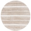 Safavieh Border & Stripe Shag BSP252 Beige / Ivory 6'-7" X 6'-7" Round Area Rug