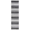 Safavieh Border & Stripe Shag BSP252 Grey / Black 2'-2" X 8' Runner Area Rug