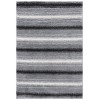 Safavieh Border & Stripe Shag BSP252 Grey / Black 5'-3" X 7'-6" Rectangle Area Rug